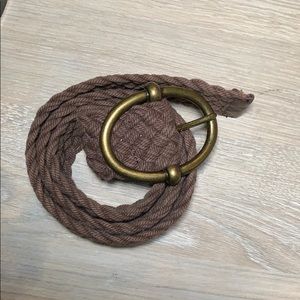 Woven durable brass buckle belt